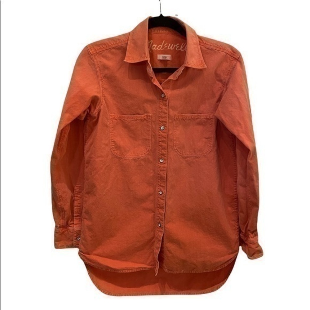Madewell Boxy Fit Brick Orange Shirt XS Lower Back
Condition 8/10